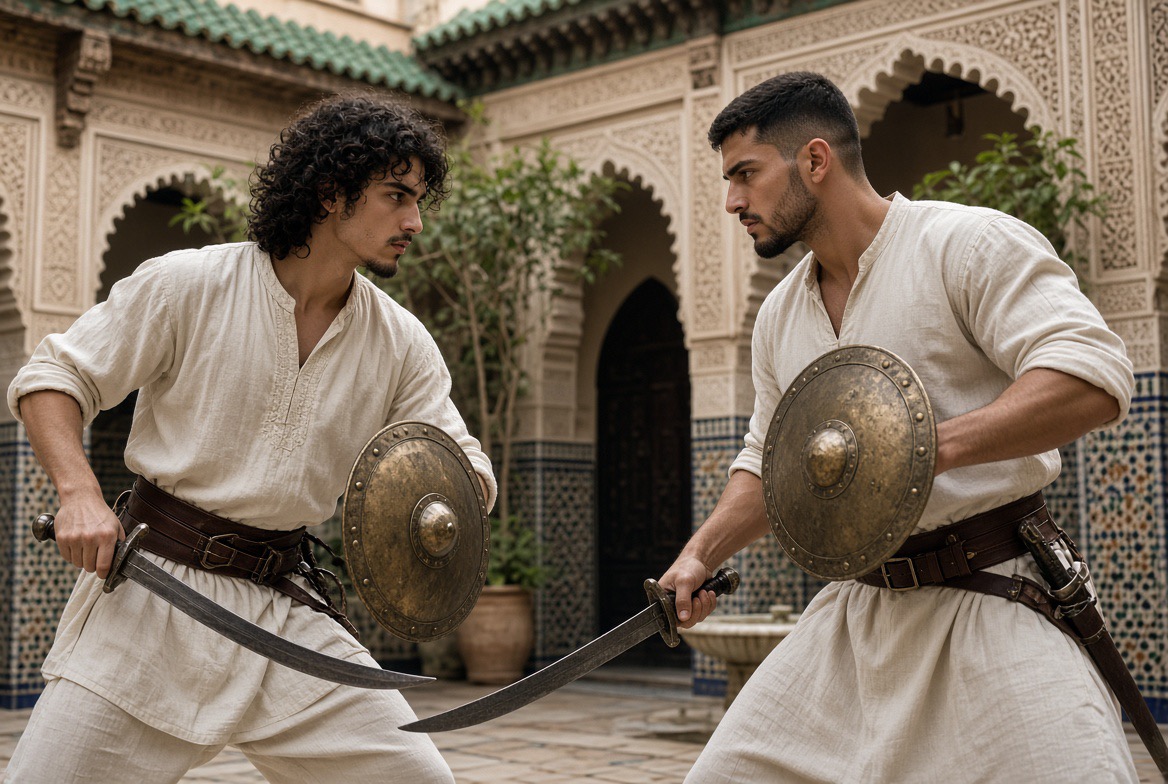 Sayf wa-l-turs — sword and shield