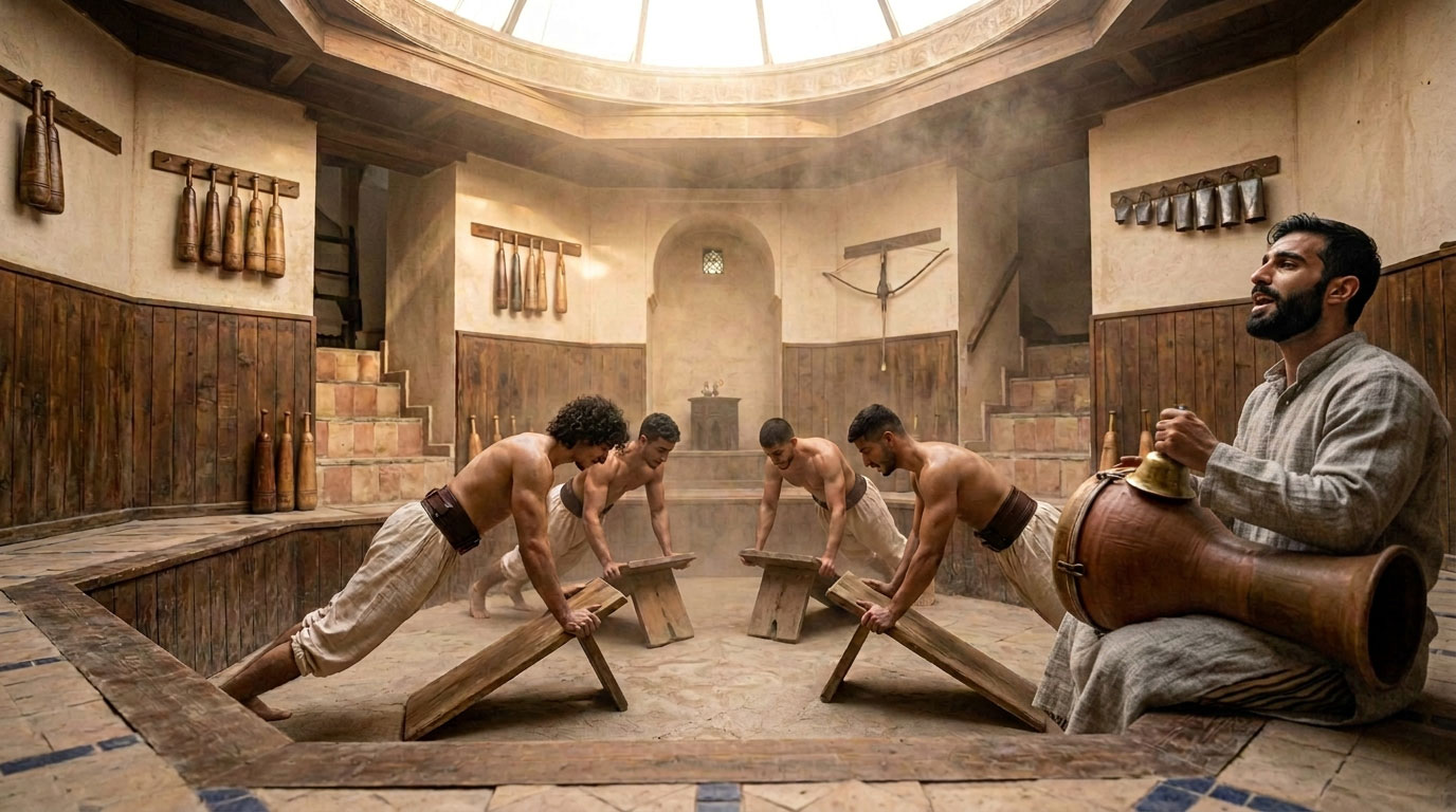 Takhte-ye shena — push-up board